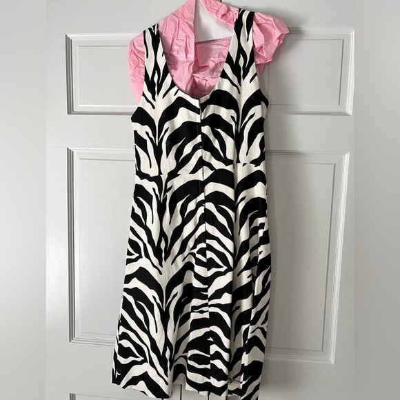 Kate Spade Linen Black & White A-Line Dress Size 12 - Picture 9 of 10